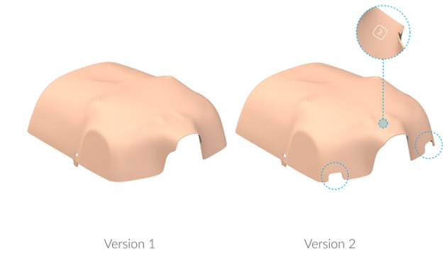 laerdal little anne updated new chest skin