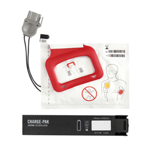 Physio-Control CHARGE-PAK Charging stick and one set of Quickpak  adult electrode pads - 11299