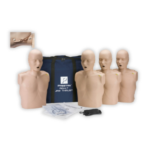 Prestan Jaw-Thrust CPR Manikin 4-Pack (Light Skin) 