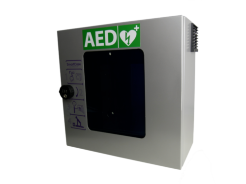 SmartCase SC1240 Outdoor AED Cabinet With Mechanical PIN Code Lock (Grey) 