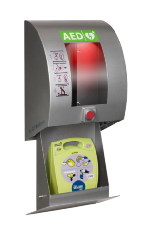 SixCase SC1330 Outdoor AED Cabinet With Push Button (Grey)  - 12359