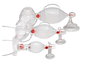 Ambu SPUR II Pediatrics with pressure-limiting valve and mask #0 and #1